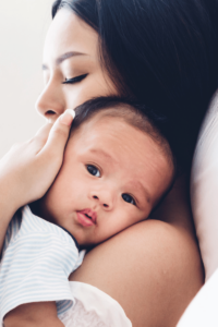 Mom with newborn baby